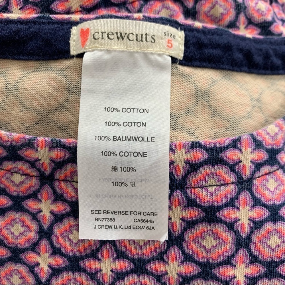 Crew Cuts J. Crew 100% Cotton Dropped Waist Little Girl’s Dress Size 5 - Picture 2 of 10